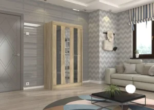 Garderobna omara Keita z drsnimi vrati 120 cm - slika 3