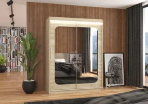 Garderobna omara Permo z drsnimi vrati 150 cm - slika 7