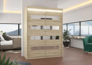 Garderobna omara Baltic z drsnimi vrati 150 cm - slika 3