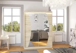 Garderobna omara Modesto z drsnimi vrati 150 cm - slika 3