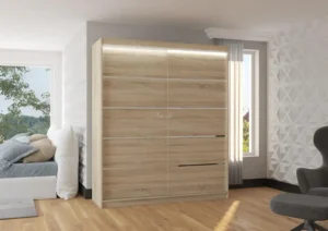 Garderobna omara Spectra z drsnimi vrati 180 cm - slika 4