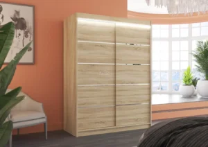 Garderobna omara Luft z drsnimi vrati 150 cm - slika 4