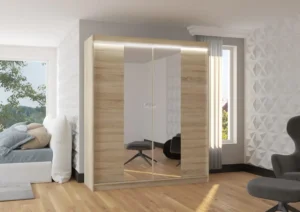Garderobna omara Balance z drsnimi vrati 180 cm - slika 3
