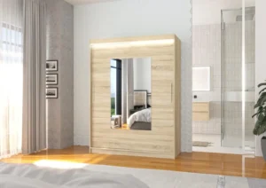 Garderobna omara Dorrigo z drsnimi vrati 150 cm - slika 3