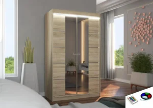 Garderobna omara Genua z drsnimi vrati 120 cm - slika 4