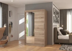 Garderobna omara Bario z drsnimi vrati 120 cm - slika 7