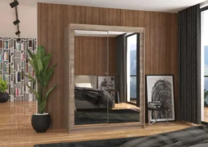 Garderobna omara Permo z drsnimi vrati 150 cm - slika 5