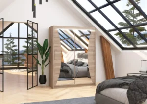Garderobna omara Max z drsnimi vrati 150 cm - slika 3