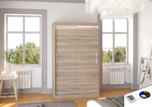 Garderobna omara Collin z drsnimi vrati 120 cm - slika 12