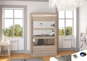 Garderobna omara Kolorado z drsnimi vrati 120 cm - slika 3