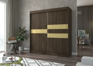 Garderobna omara Batia z drsnimi vrati 200 cm - slika 7