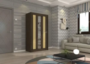 Garderobna omara Keita z drsnimi vrati 120 cm - slika 9