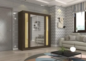 Garderobna omara Keita z drsnimi vrati 200 cm - slika 10