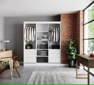 Garderobna omara Haidar z drsnimi vrati 180 cm - slika 2