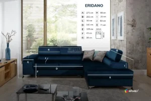 Kotna sedežna garnitura Eridano s posteljno funkcijo - slika 38