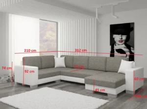Kotna sedežna garnitura Marco s posteljno funkcijo - slika 19