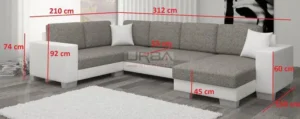 Kotna sedežna garnitura Marco s posteljno funkcijo - slika 20