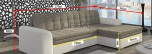 Kotna sedežna garnitura Conforti s posteljno funkcijo - slika 27