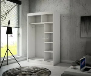 Garderobna omara Karen z drsnimi vrati 120 cm - slika 5