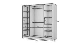 Garderobna omara Palladio 200 cm - slika 11
